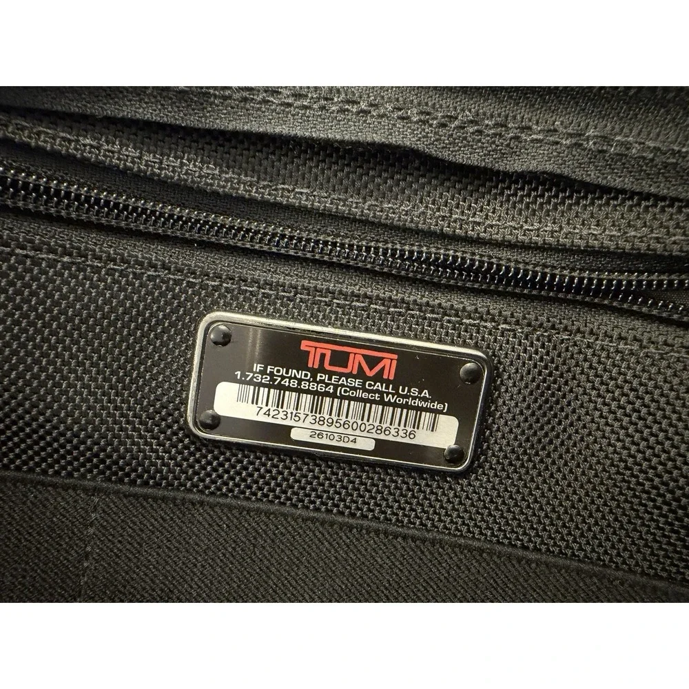TUMI Alpha 26103D4 Black Nylon Deluxe Expandable Wheeled Rolling Briefcase